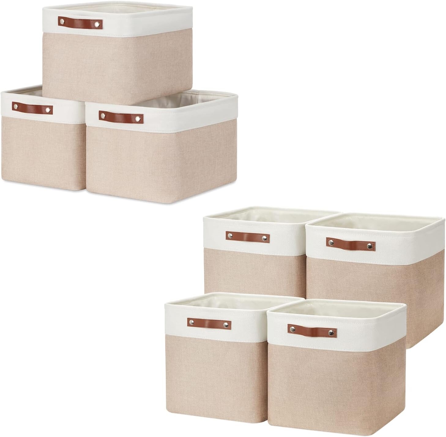 Складные комплектные корзины DULLEMELO: 3 средние корзины 15 x 11 x 9,5 дюймов + 4 кубические корзины 12 x 12 x 12 дюймов (белый и хаки), Khaki
Складные комплектные корзины DULLEMELO: 3 средние корзины 15 x 11 x 9,5 дюймов + 4 кубические корзины 12 x 12 x 12 дюймов (белый и хаки), Khaki