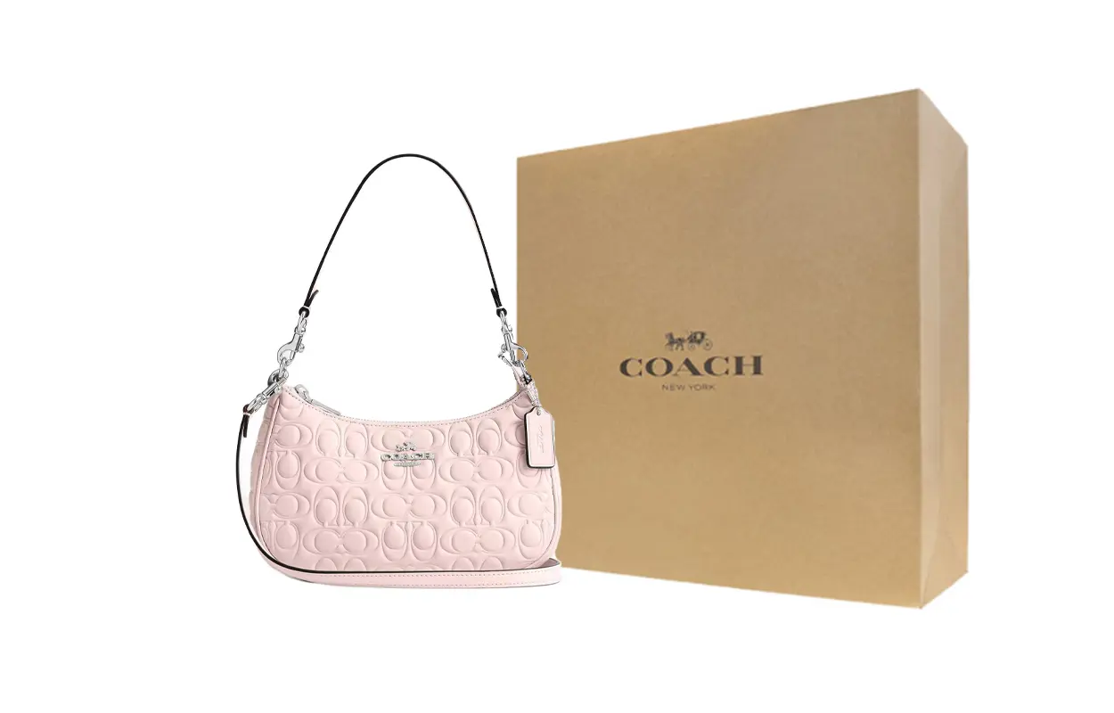 COACH Терри кожаная сумка через плечо средний размер женская розовая
COACH Терри кожаная сумка через плечо средний размер женская розовая
