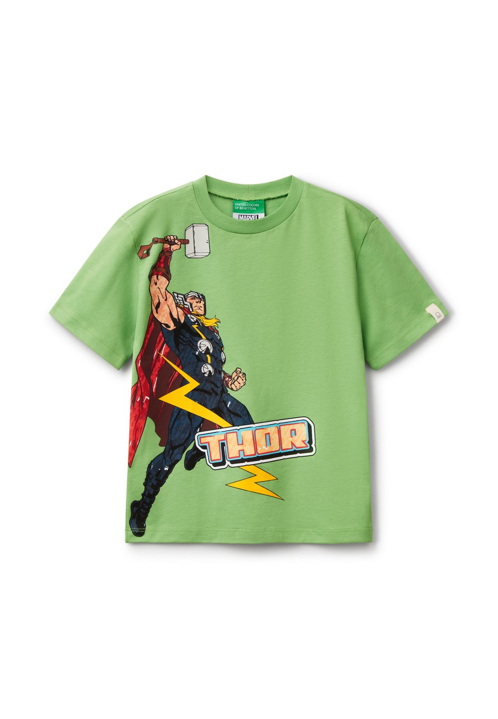 Футболка с принтом THOR MARVEL United Colors of Benetton, зеленый 
Футболка с принтом THOR MARVEL United Colors of Benetton, зеленый
