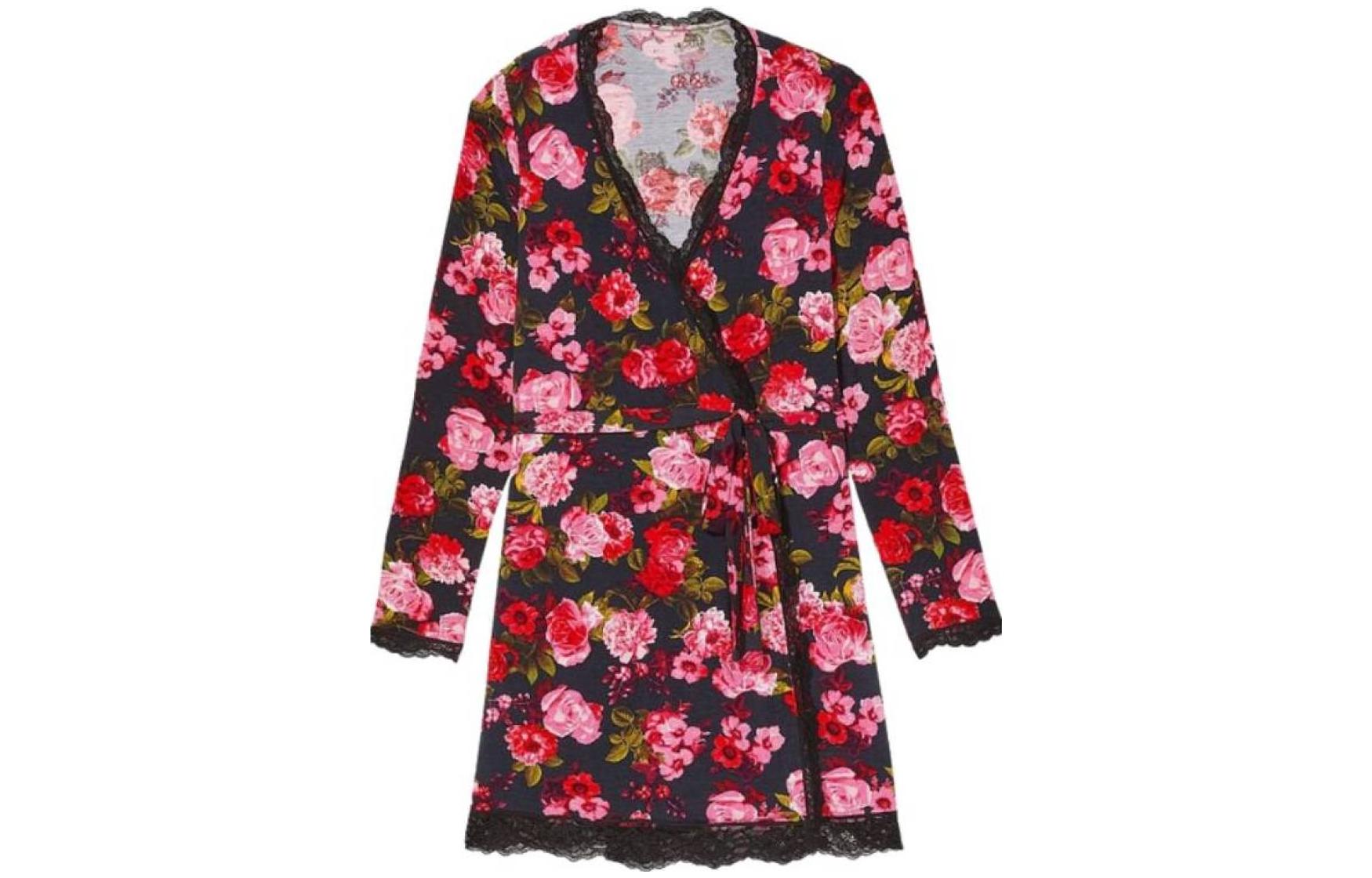 Victoria's Secret Женский халат для сна серый с цветочным принтом
Victoria's Secret Женский халат для сна серый с цветочным принтом