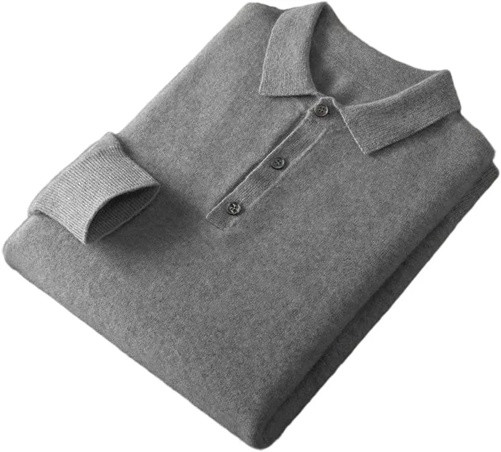 Мужской свитер с воротником-поло и лацканами Dninmim
Мужской свитер с воротником-поло и лацканами Dninmim