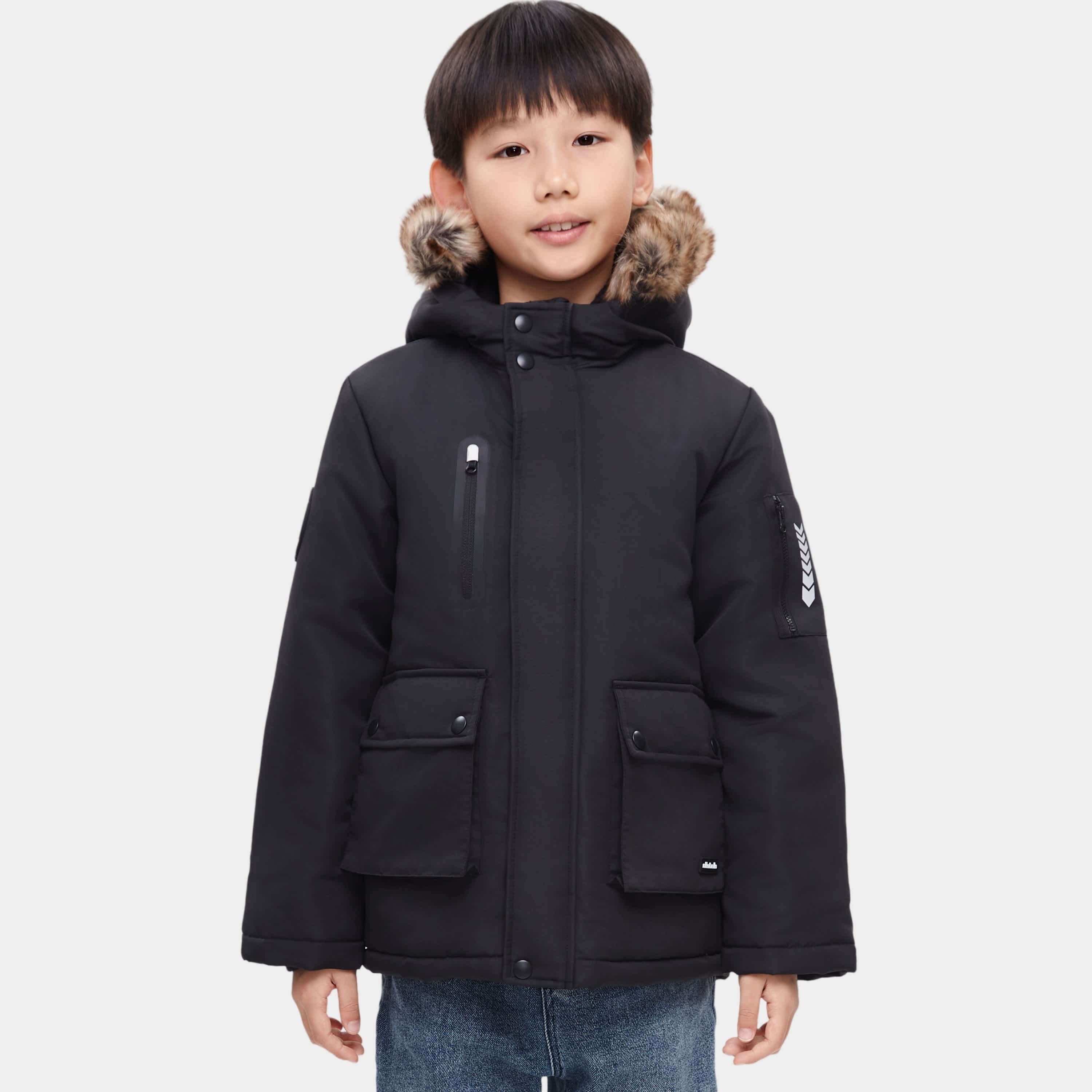 Детская зимняя куртка-парка Rokka&Rolla с капюшоном из искусственного меха, черный
Детская зимняя куртка-парка Rokka&Rolla с капюшоном из искусственного меха, черный