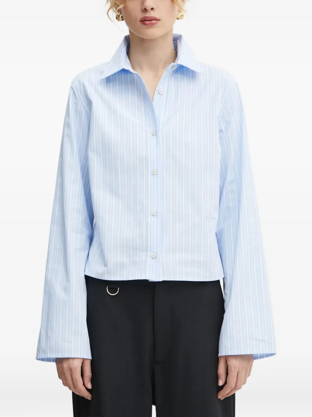 Полосатая рубашка на пуговицах Won Hundred, синий
Полосатая рубашка на пуговицах Won Hundred, синий