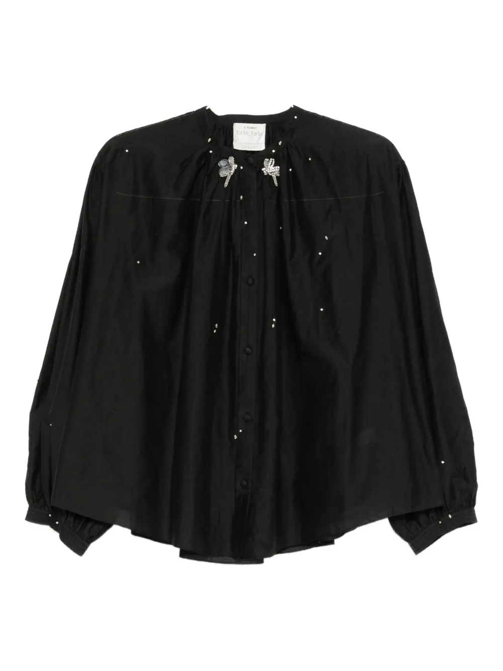 Украшенная блузка на пуговицах Forte Forte, черный
Украшенная блузка на пуговицах Forte Forte, черный