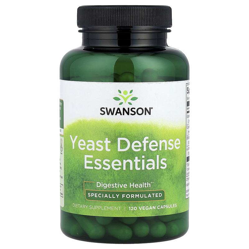 Swanson, Essentials для защиты от дрожжей, 120 веганских капсул 
Swanson, Essentials для защиты от дрожжей, 120 веганских капсул