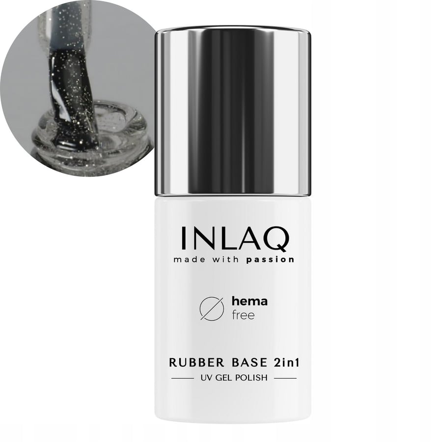 INLAQ Rubber Base 2in1 Прозрачная с частицами без HEMA
INLAQ Rubber Base 2in1 Прозрачная с частицами без HEMA