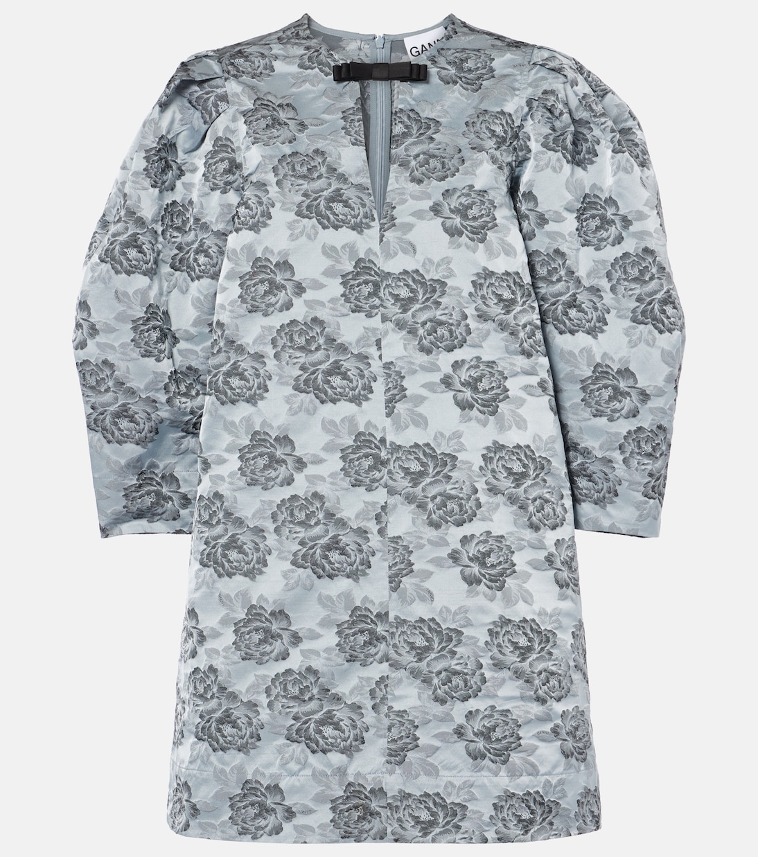 Мини-платье с цветочным жаккардом Ganni, Illusion Blue
Мини-платье с цветочным жаккардом Ganni, Illusion Blue