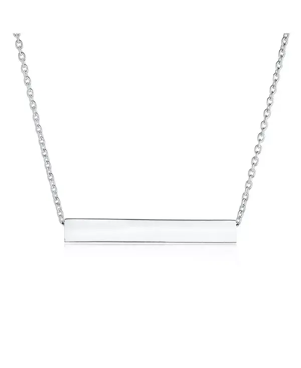 Женское ожерелье с подвеской в виде трехгранной трубы с инициалами в геометрическом минималистичном стиле из стерлингового серебра Bling Jewelry, silver
Женское ожерелье с подвеской в виде трехгранной трубы с инициалами в геометрическом минималистичном стиле из стерлингового серебра Bling Jewelry, silver