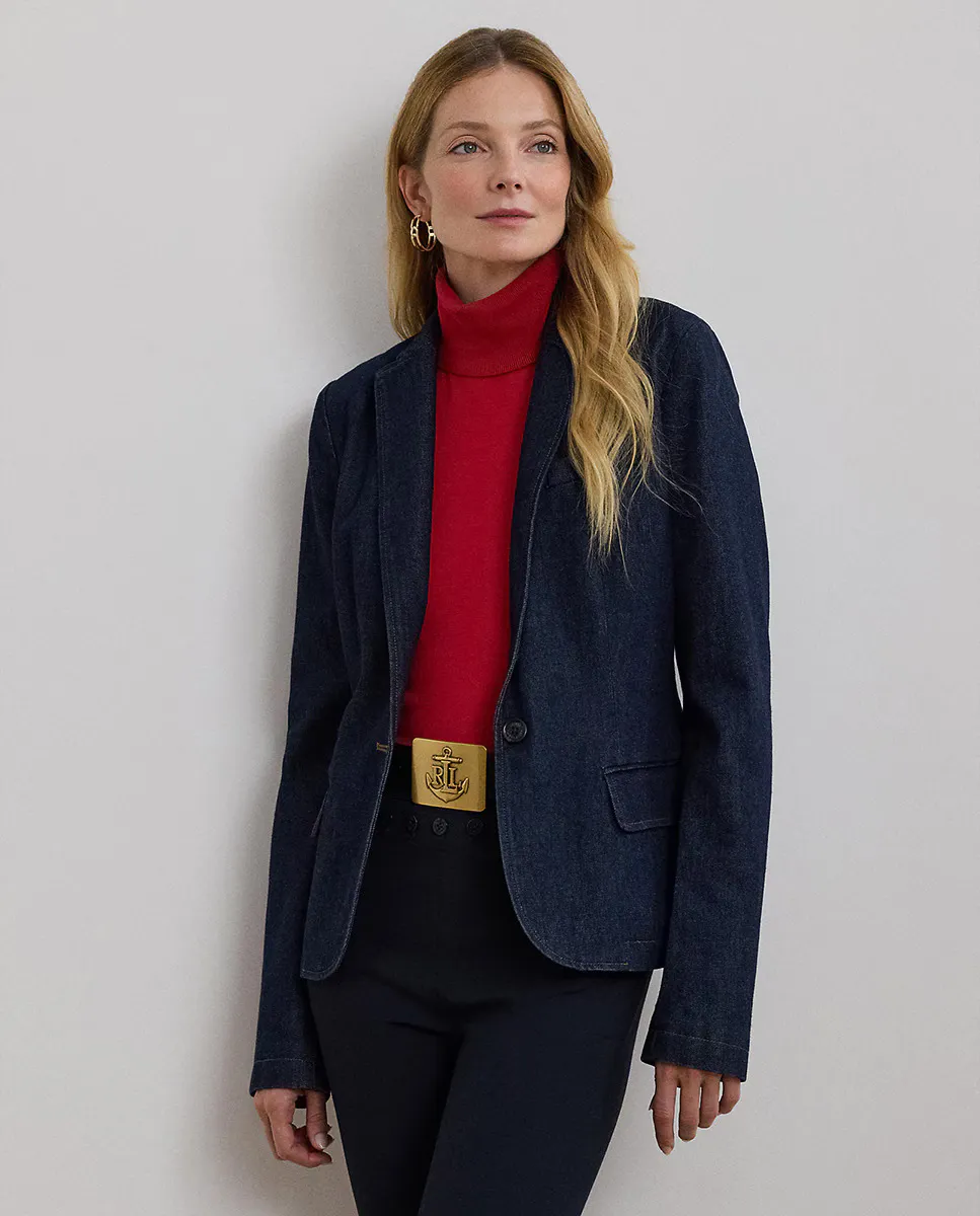 Женский блейзер из хлопка с застежкой на пуговицы Lauren Ralph Lauren, тёмно-синий
Женский блейзер из хлопка с застежкой на пуговицы Lauren Ralph Lauren, тёмно-синий