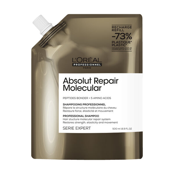 Сменный блок шампуня для волос, 500 мл L'Oréal Professionnel Paris Absolut repair molecular
Сменный блок шампуня для волос, 500 мл L'Oréal Professionnel Paris Absolut repair molecular