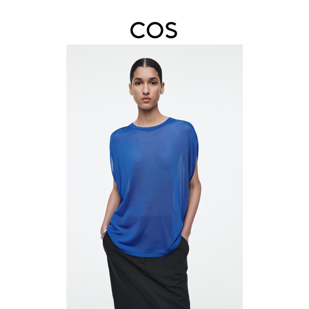Женская трикотажная футболка Cos с круглым вырезом, синий
Женская трикотажная футболка Cos с круглым вырезом, синий