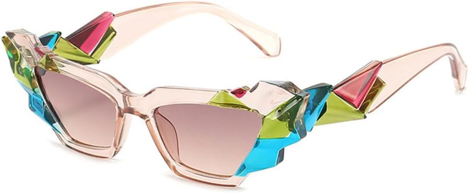 Женские панк-солнцезащитные очки «кошачий глаз», уникальные красочные солнцезащитные очки для женщин, модные очки с защитой от УФ-излучения UV400 в стиле стимпанк TYUVIVO, Brownflower-brown.
Женские панк-солнцезащитные очки «кошачий глаз», уникальные красочные солнцезащитные очки для женщин, модные очки с защитой от УФ-излучения UV400 в стиле стимпанк TYUVIVO, Brownflower-brown.