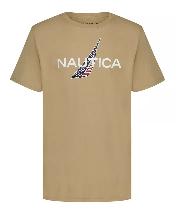 Футболка с коротким рукавом Big Boys Americana Lockup Nautica, белый 
Футболка с коротким рукавом Big Boys Americana Lockup Nautica, белый