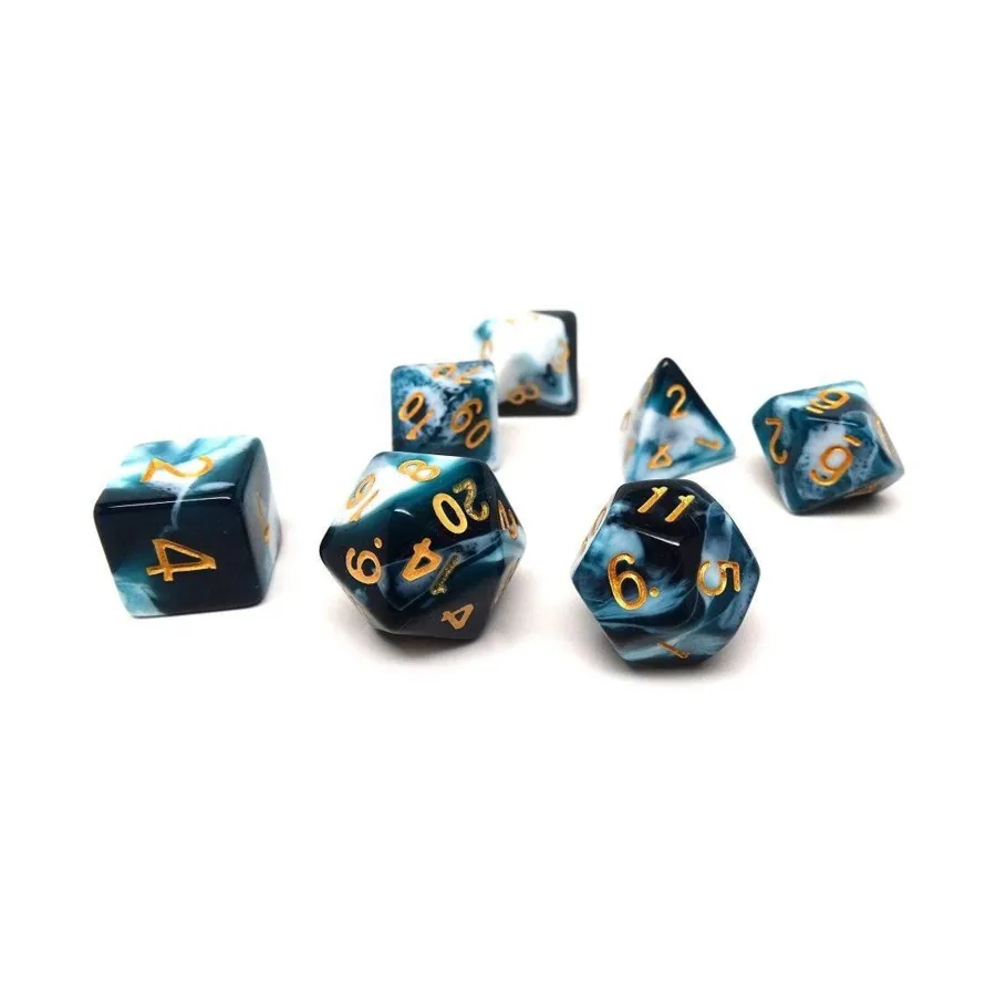 Грозовое облако с золотом (7), Dice - 7 Piece Poly Sets - Marble/Swirl (Easy Roller Dice)
Грозовое облако с золотом (7), Dice - 7 Piece Poly Sets - Marble/Swirl (Easy Roller Dice)