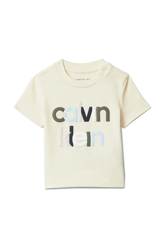 Детская хлопковая футболка Calvin Klein Jeans, бежевый
Детская хлопковая футболка Calvin Klein Jeans, бежевый