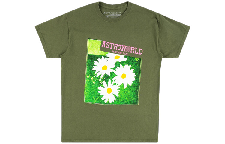 Travis Scott Футболка унисекс с Трэвисом Скоттом, Зеленый 
Travis Scott Футболка унисекс с Трэвисом Скоттом, Зеленый