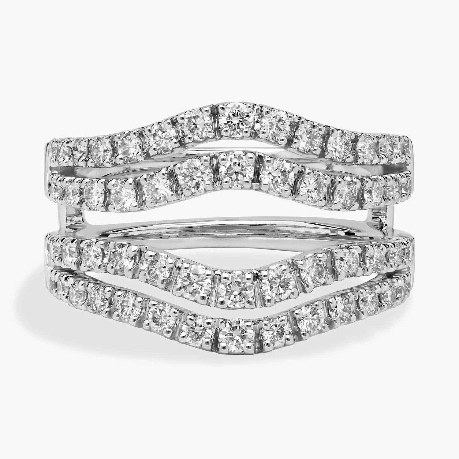 Кольцо с изогнутой двухрядной бриллиантовой вставкой из 18-каратного белого золота (1 карат, два карата) Blue Nile
Кольцо с изогнутой двухрядной бриллиантовой вставкой из 18-каратного белого золота (1 карат, два карата) Blue Nile