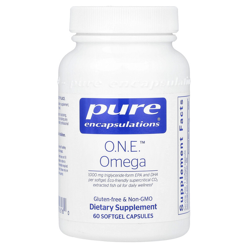 Pure Encapsulations, ONE Omega, 60 мягких капсул
Pure Encapsulations, ONE Omega, 60 мягких капсул