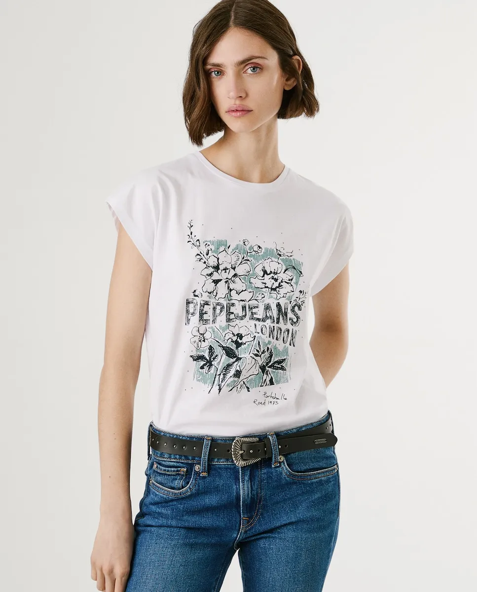 Женская футболка с коротким рукавом и принтом Pepe Jeans, белый
Женская футболка с коротким рукавом и принтом Pepe Jeans, белый