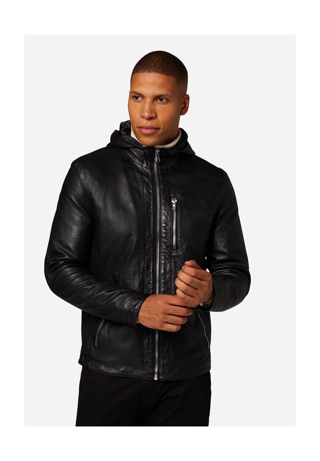 Кожаная мужская куртка Glen, спортивная куртка с капюшоном RICANO, черный
Кожаная мужская куртка Glen, спортивная куртка с капюшоном RICANO, черный
