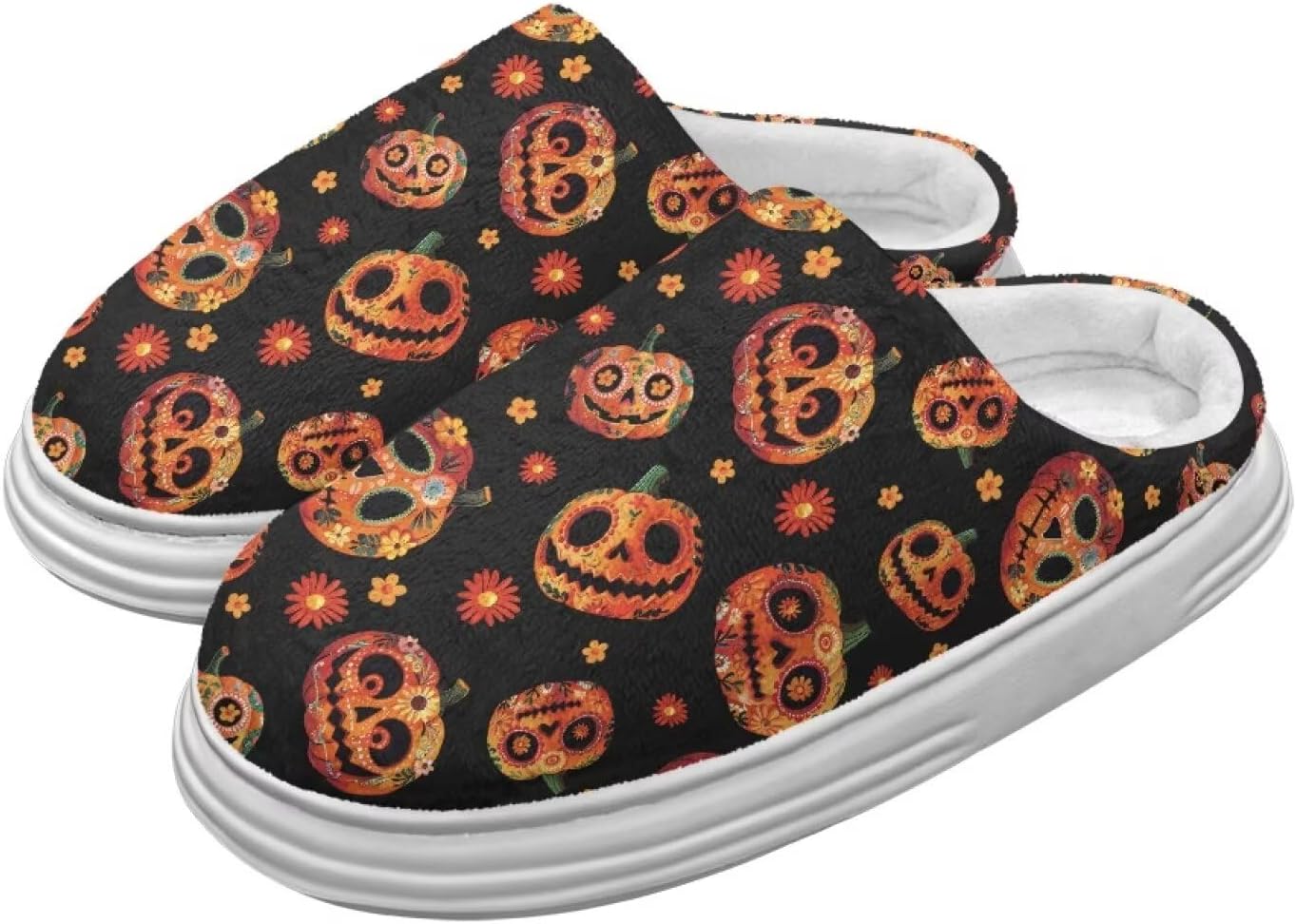 Домашние тапочки Chririnla для женщин и мужчин с эффектом памяти, толстая EVA подошва, мягкие, без застежки, противоскользящие, уютные, для дома и улицы, Ghost Pumpkin Print
Домашние тапочки Chririnla для женщин и мужчин с эффектом памяти, толстая EVA подошва, мягкие, без застежки, противоскользящие, уютные, для дома и улицы, Ghost Pumpkin Print