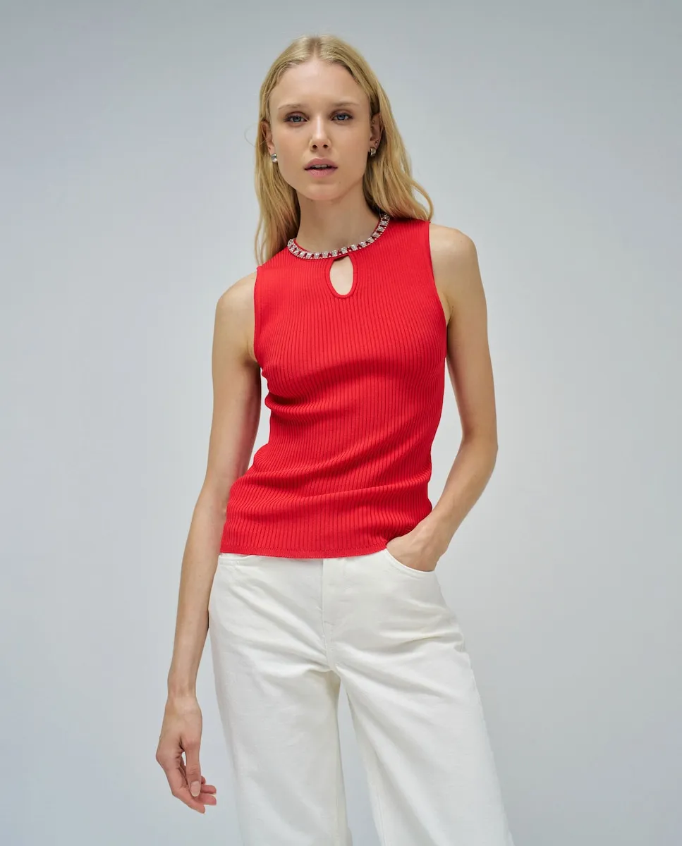 Женский топ с блестками и рельефной текстурой Salsa Jeans, красный
Женский топ с блестками и рельефной текстурой Salsa Jeans, красный