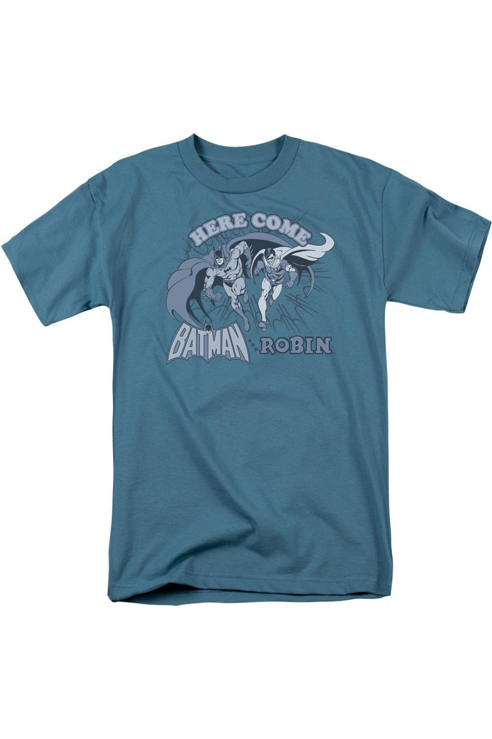 Футболка с коротким рукавом для взрослых DC Comics Batman Here Come Batman And Robin Gildan, цвет slate
Футболка с коротким рукавом для взрослых DC Comics Batman Here Come Batman And Robin Gildan, цвет slate