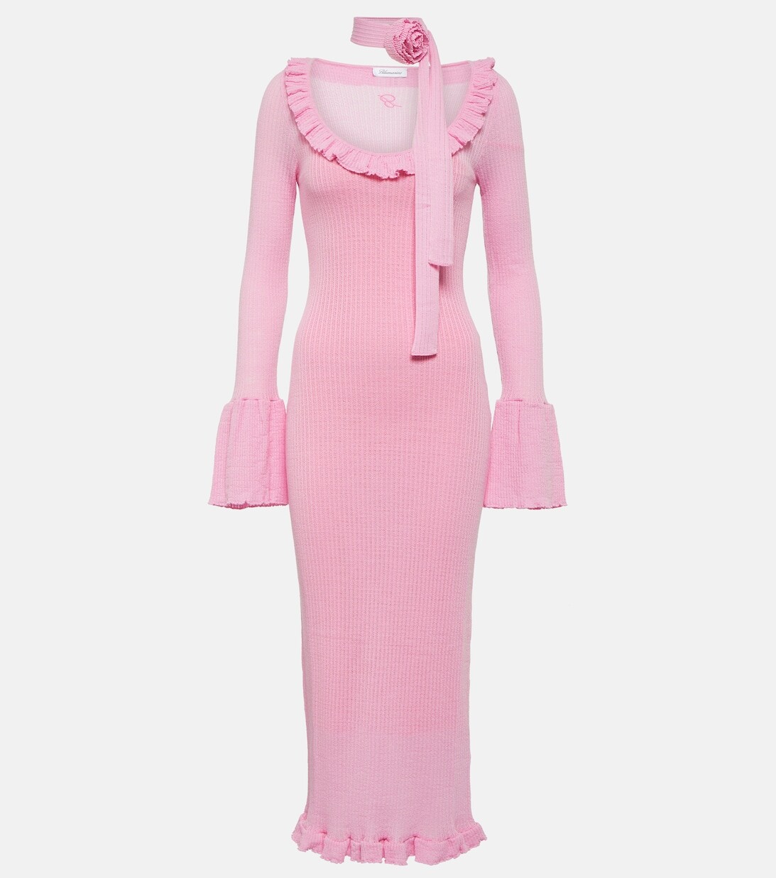 Платье миди из шерсти с оборками BLUMARINE, черный
Платье миди из шерсти с оборками BLUMARINE, черный