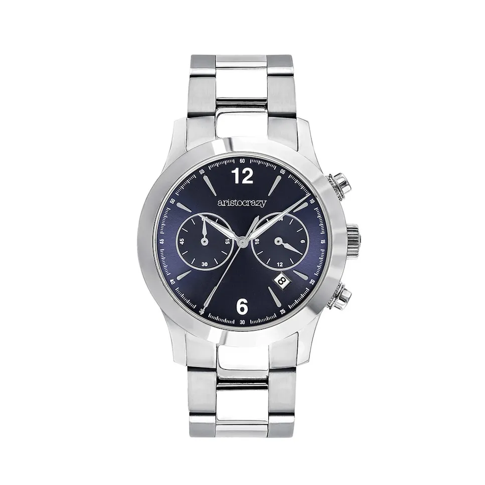Женские аналоговые стальные часы Tribeca с синим циферблатом Aristocrazy, серебряный
Женские аналоговые стальные часы Tribeca с синим циферблатом Aristocrazy, серебряный