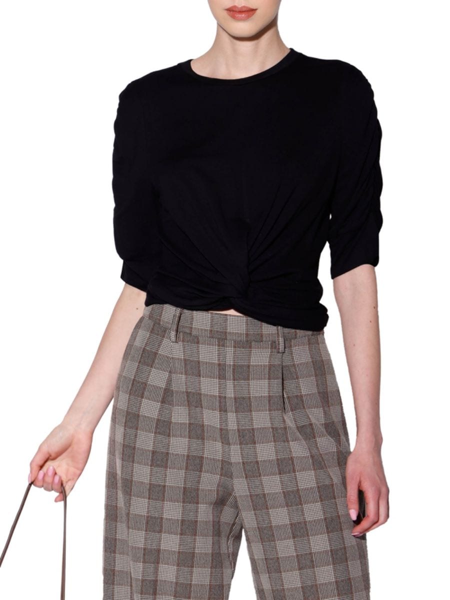 Укороченный топ Holly Ruched Walter Baker, черный
Укороченный топ Holly Ruched Walter Baker, черный