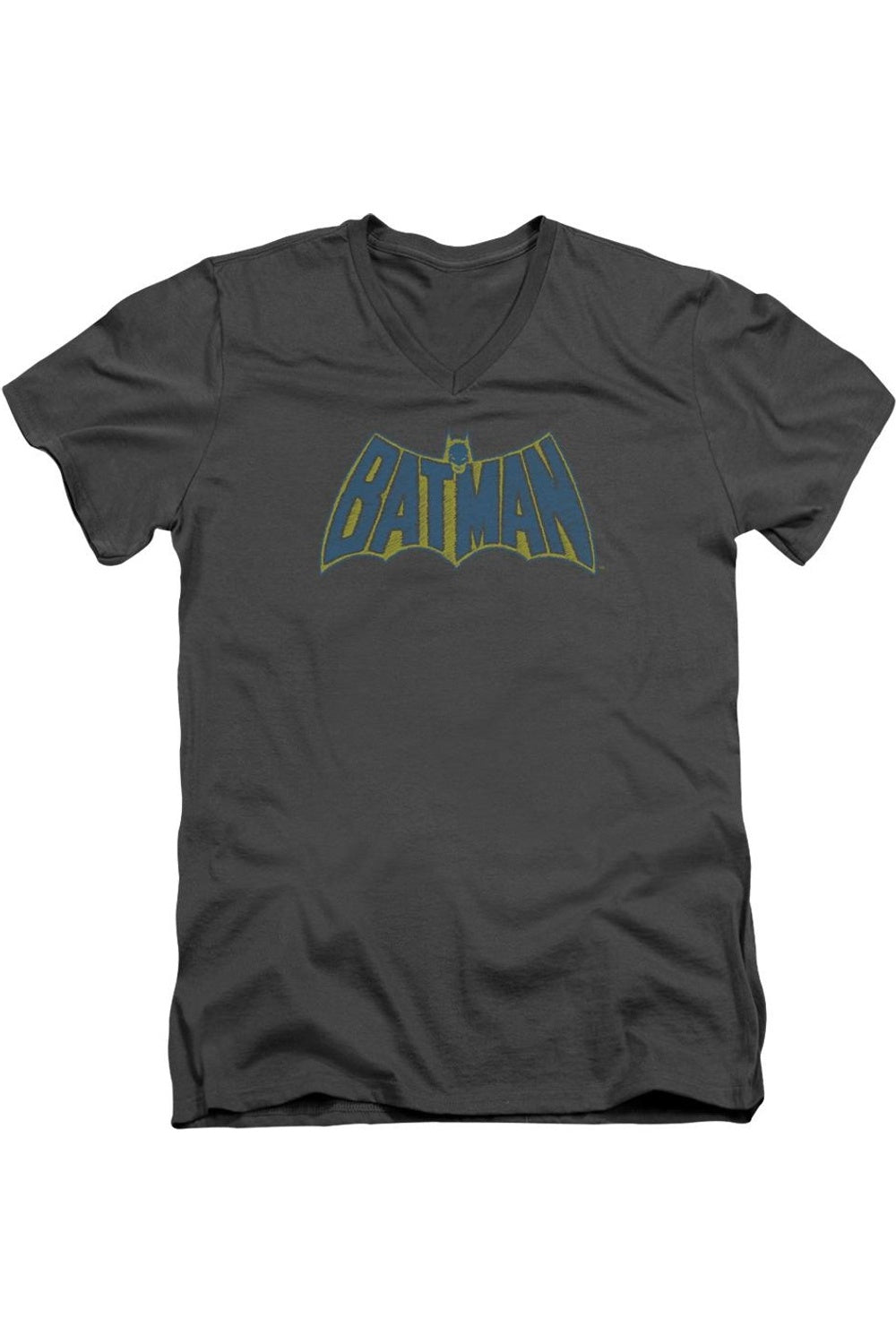 Футболка с коротким рукавом и V-образным вырезом для взрослых с логотипом Batman Sketch Gildan, цвет charcoal 
Футболка с коротким рукавом и V-образным вырезом для взрослых с логотипом Batman Sketch Gildan, цвет charcoal