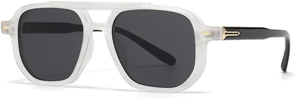 Солнцезащитные очки с защитой UV400 | Двойная перемычка, заклепки, градиентный дизайн | Для женщин и мужчин, для занятий спортом на открытом воздухе и путешествий DSVIGF, Clear Black Gray
Солнцезащитные очки с защитой UV400 | Двойная перемычка, заклепки, градиентный дизайн | Для женщин и мужчин, для занятий спортом на открытом воздухе и путешествий DSVIGF, Clear Black Gray