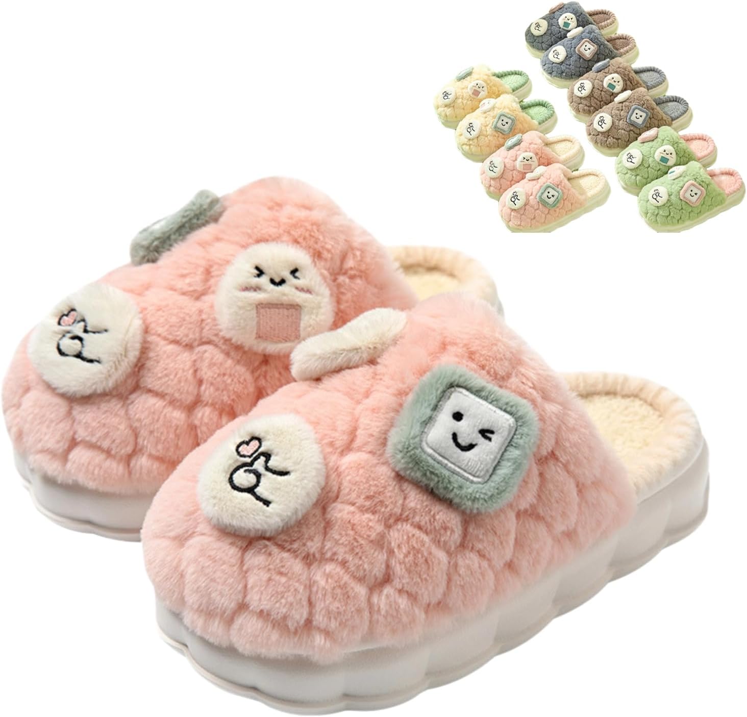 Теплые пушистые тапочки FRZTOUR для женщин и мужчин - милые домашние тапочки с мультяшной улыбкой и пушистым плюшем, удобная нескользящая обувь для дома и улицы, розовый
Теплые пушистые тапочки FRZTOUR для женщин и мужчин - милые домашние тапочки с мультяшной улыбкой и пушистым плюшем, удобная нескользящая обувь для дома и улицы, розовый