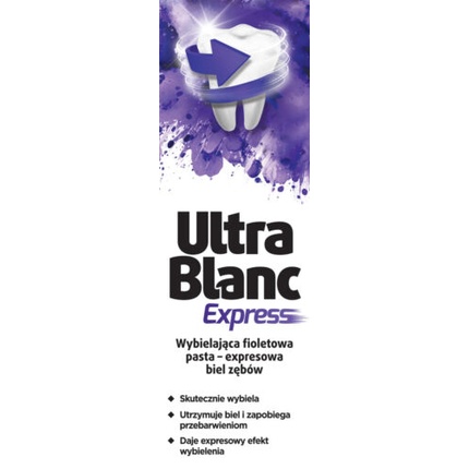 Зубная паста UltraBlanc Express Whitening Violet предотвращает изменение цвета зубов 75 мл
Зубная паста UltraBlanc Express Whitening Violet предотвращает изменение цвета зубов 75 мл