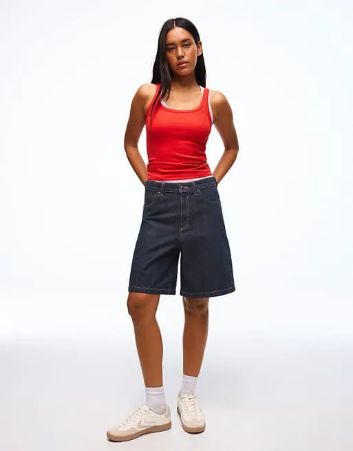 Синие джинсовые шорты Bershka Baggy
Синие джинсовые шорты Bershka Baggy