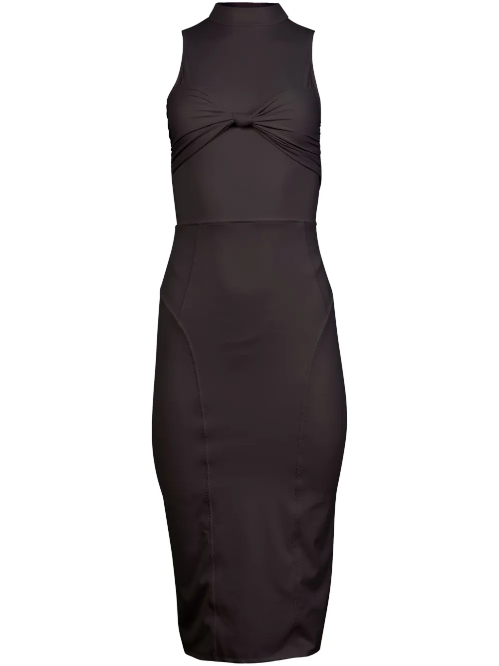 Платье миди из джерси с узлом Fleur Du Mal, черный
Платье миди из джерси с узлом Fleur Du Mal, черный