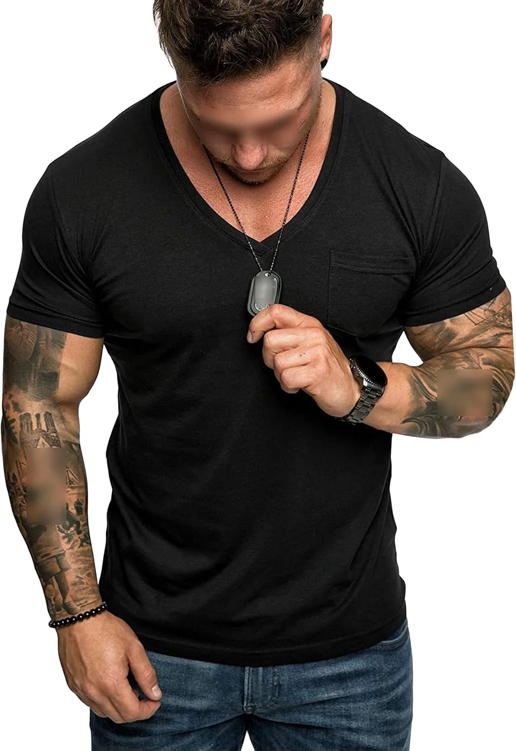 Мужская футболка V-neck для фитнеса DGHM-JLMY
Мужская футболка V-neck для фитнеса DGHM-JLMY