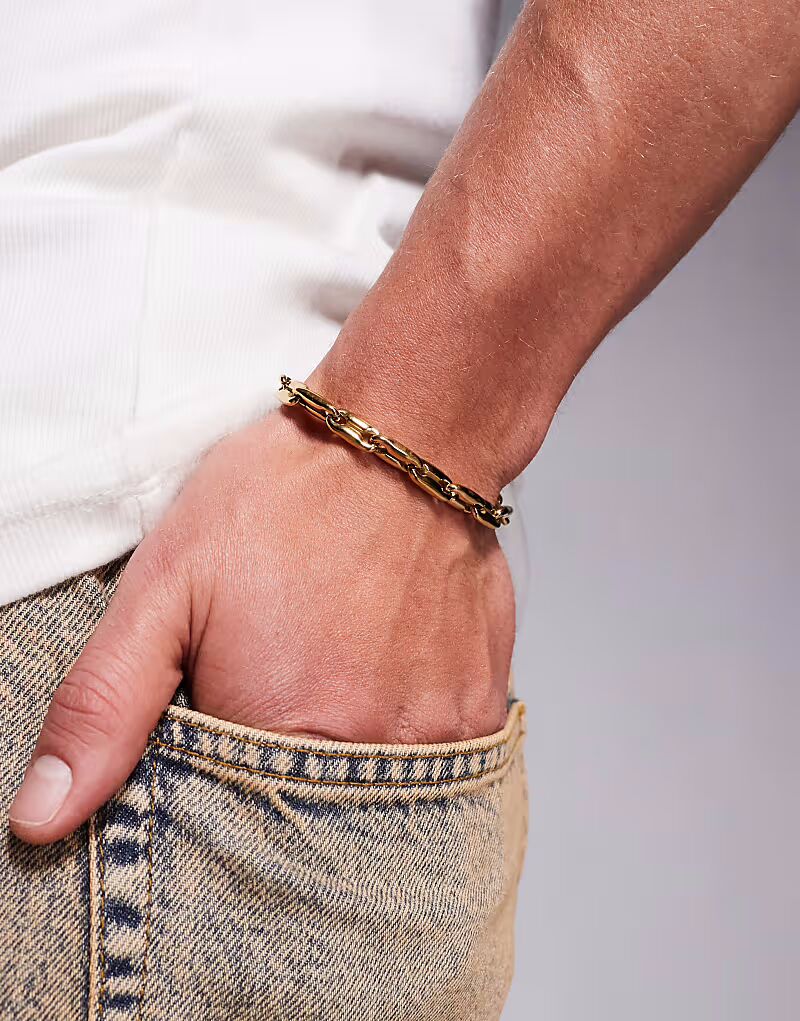 Водонепроницаемая прямоугольная цепочка Mariner из нержавеющей стали золотистого оттенка Asos Design
Водонепроницаемая прямоугольная цепочка Mariner из нержавеющей стали золотистого оттенка Asos Design