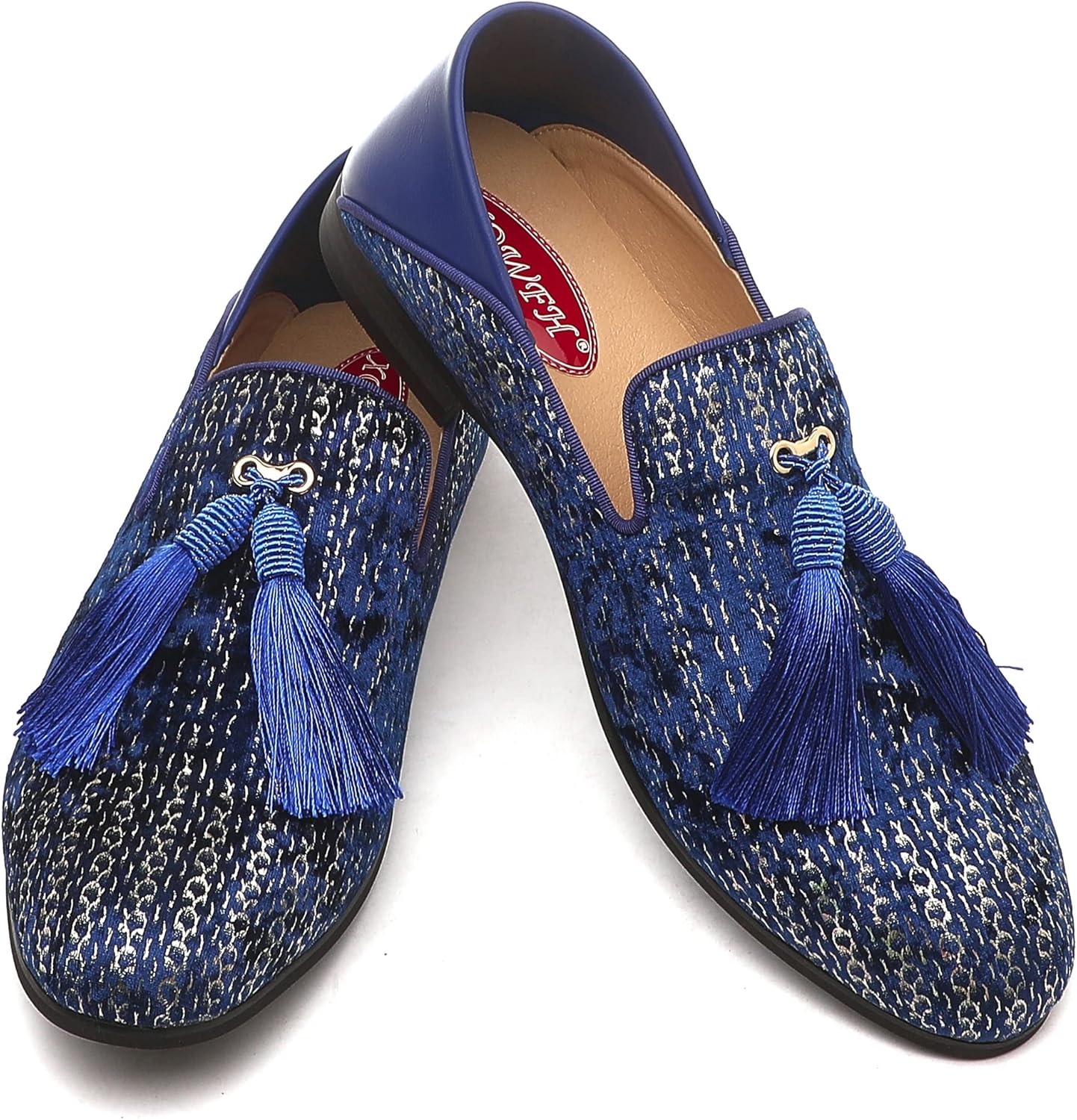 Мужские лоферы XQWFH с леопардовым принтом, кожаной вышивкой, шипованной подошвой, на слипоне, праздничные стильные туфли-слипперы класса люкс, синий
Мужские лоферы XQWFH с леопардовым принтом, кожаной вышивкой, шипованной подошвой, на слипоне, праздничные стильные туфли-слипперы класса люкс, синий