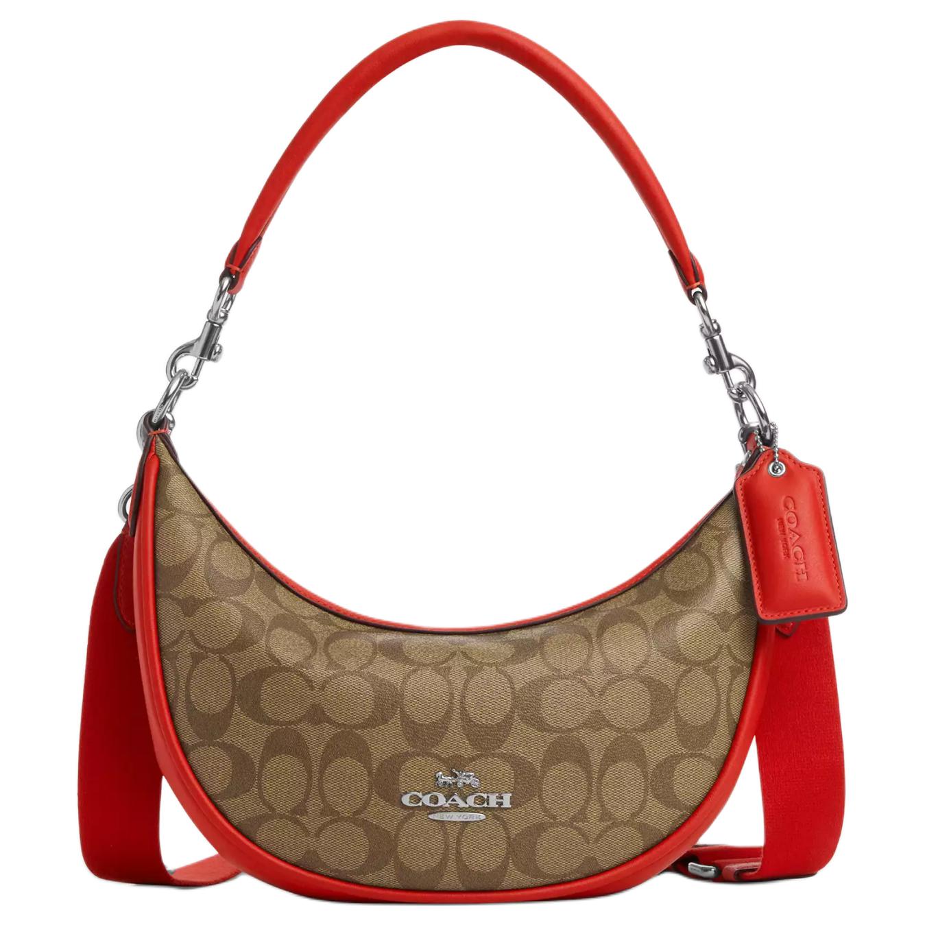 COACH Сумка через плечо из лакированного полотна с кожаными вставками
COACH Сумка через плечо из лакированного полотна с кожаными вставками