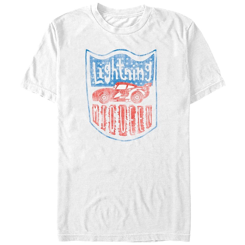 Футболка с изображением Молнии МакТачки Диснея и Пиксара, значок Королевы Америки, большая и высокая футболка Disney / Pixar, белый
Футболка с изображением Молнии МакТачки Диснея и Пиксара, значок Королевы Америки, большая и высокая футболка Disney / Pixar, белый