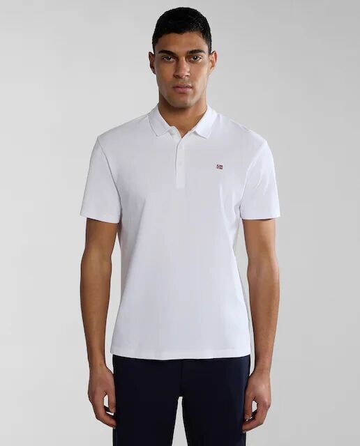 Ealis SS Sum Мужская однотонная рубашка-поло из пике с короткими рукавами Napapijri, белый 
Ealis SS Sum Мужская однотонная рубашка-поло из пике с короткими рукавами Napapijri, белый