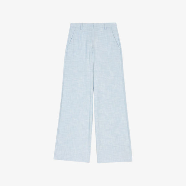 Брюки Maje с расклешенными штанинами средней посадки из эластичной ткани, синий
Брюки Maje с расклешенными штанинами средней посадки из эластичной ткани, синий