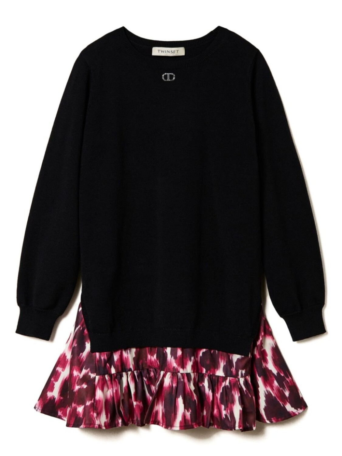 Трикотажное платье с логотипом TWINSET Kids, черный
Трикотажное платье с логотипом TWINSET Kids, черный