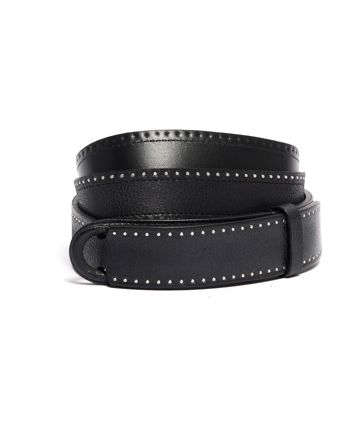 Кожаный ремень «шеврет» без пряжки с заклепками Orciani, черный
Кожаный ремень «шеврет» без пряжки с заклепками Orciani, черный