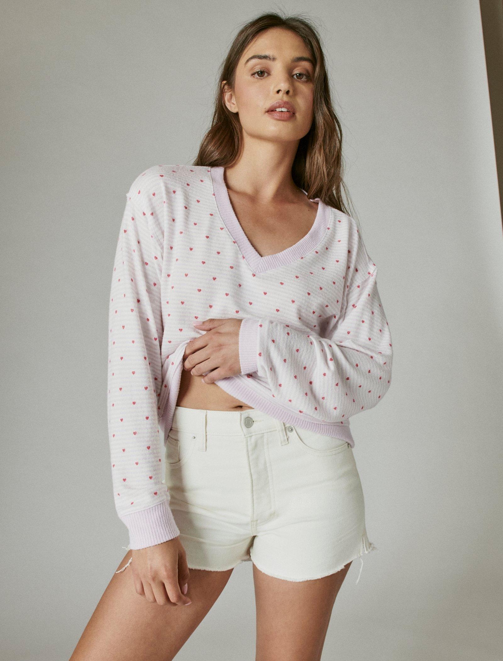 Lucky Brand Женская футболка с длинным рукавом и V-образным вырезом, светло-фиолетовый
Lucky Brand Женская футболка с длинным рукавом и V-образным вырезом, светло-фиолетовый