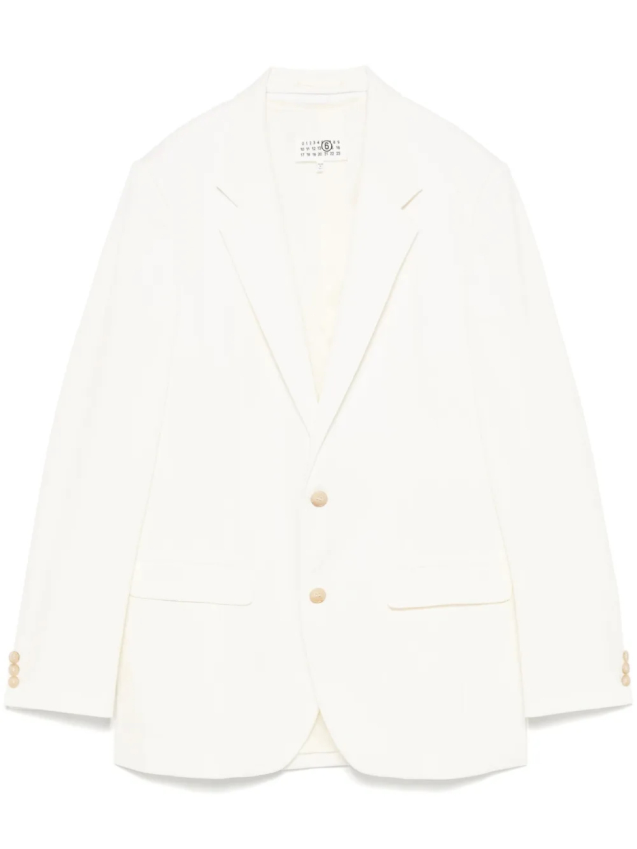 Твиловый пиджак MM6 Maison Margiela, нейтральный 
Твиловый пиджак MM6 Maison Margiela, нейтральный