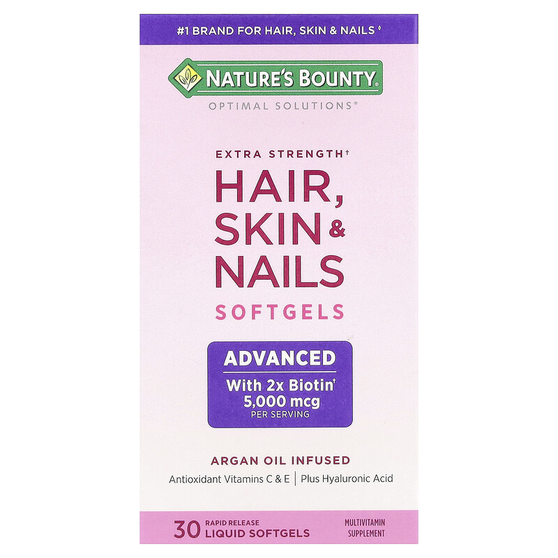 Nature's Bounty, Optimal Solutions, волосы, кожа и ногти, дополнительная сила, 30 капсул с быстрым высвобождением
Nature's Bounty, Optimal Solutions, волосы, кожа и ногти, дополнительная сила, 30 капсул с быстрым высвобождением