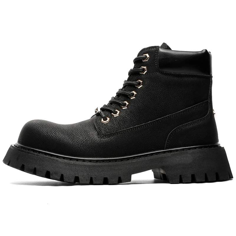 LINGPAO Черные короткие ботинки мартин, цвет Black
LINGPAO Черные короткие ботинки мартин, цвет Black