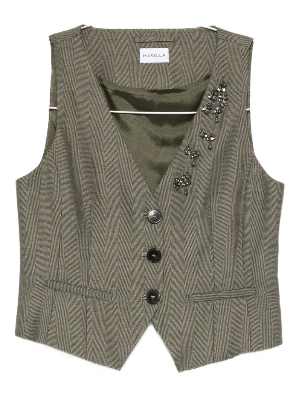 Жилет с декорированными пуговицами Marella, нейтральный
Жилет с декорированными пуговицами Marella, нейтральный
